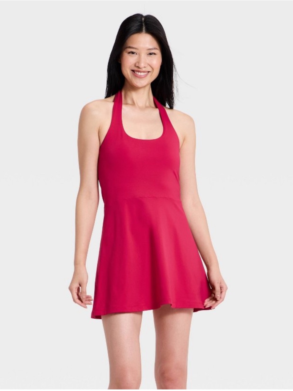 all in motion Red Halter active dress